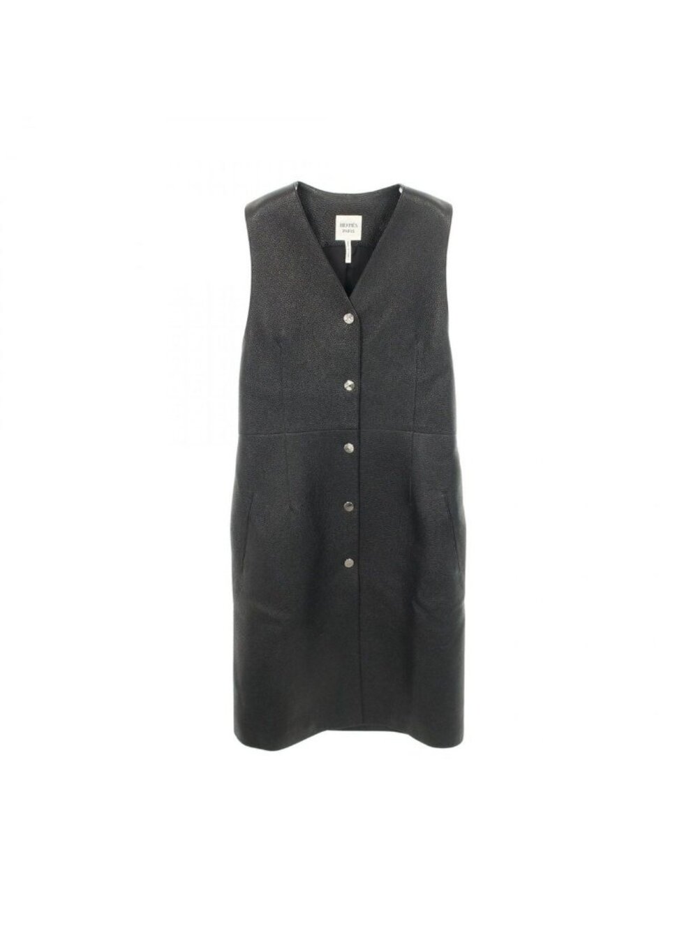 Hermes Vest Series Button Long Gilet Black